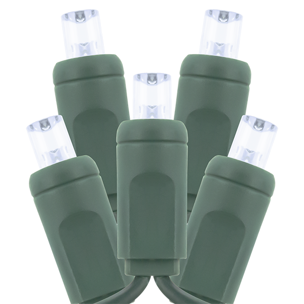 Pure White 5mm Conical LED 23.5', 70 Lights W/ 4